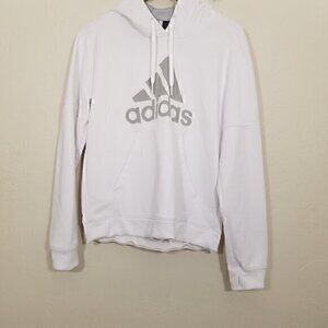Adidas Hoodie Sweatshirt White‎ Size M